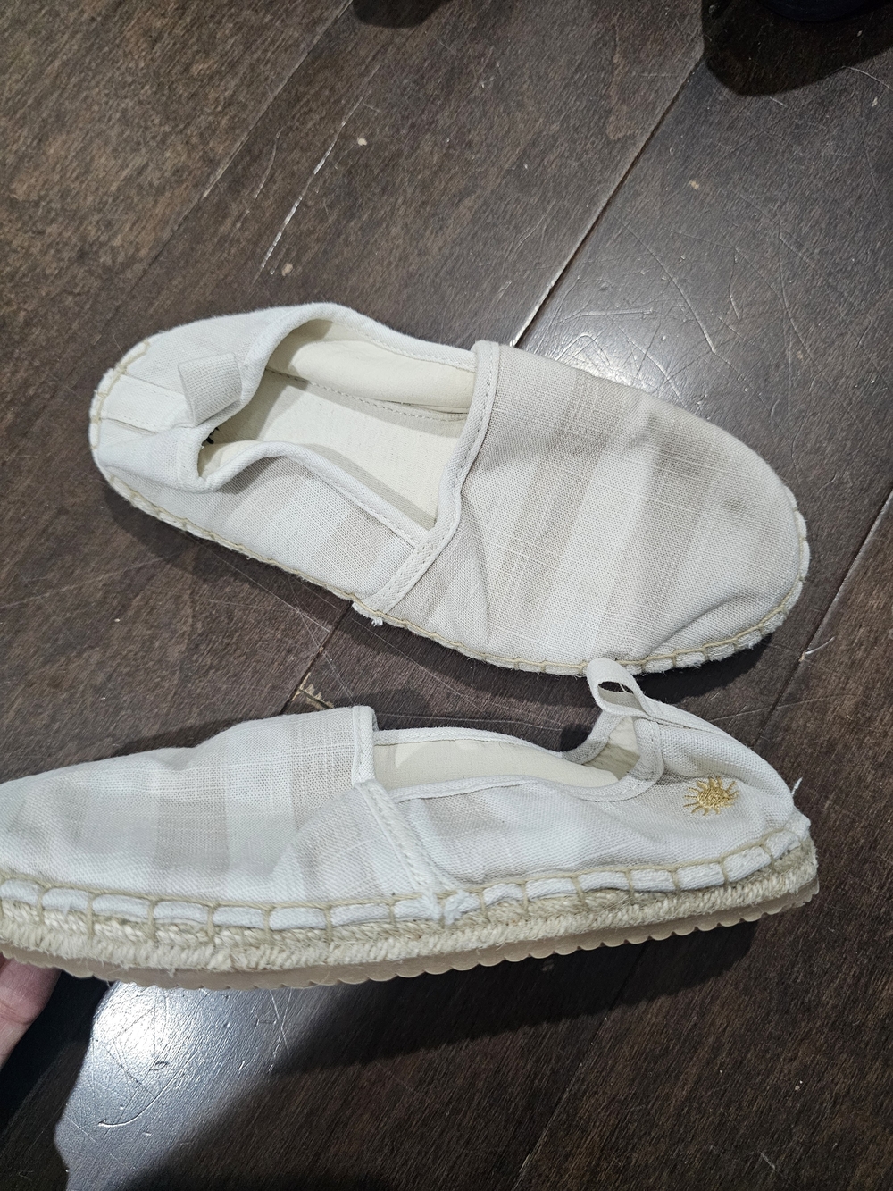 H&M Cream Slip-On Espadrille Flats for Kids